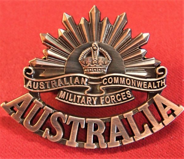 ANZAC WW1 & WW2 RISING SUN COMMEMORATIVE UNIFORM BADGE MEDALS AUSTRALIA AIF