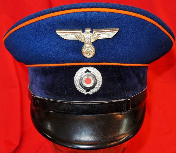 WW2 GERMAN POSTAL OFFICIAL’S SERVICE PEAKED SERVICE CAP (DEUTSCHES REICHS POSTE)