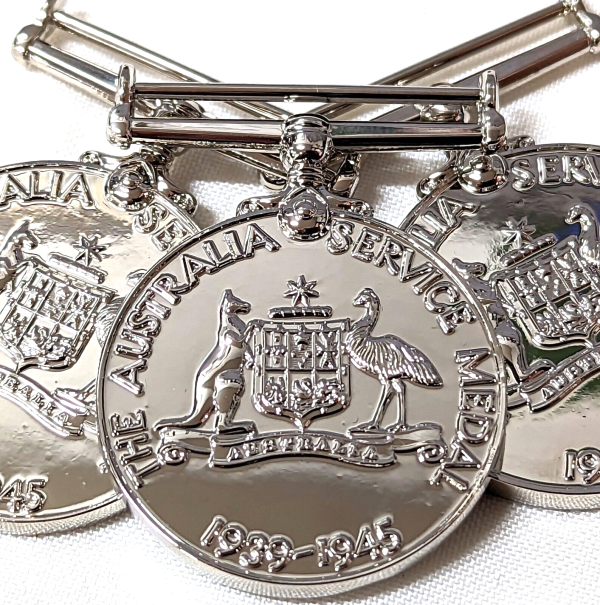 *10* x WW2 1939/45 AUSTRALIAN SERVICE MEDAL RIBBON REPLICA MEDAL MOUNTING ANZAC