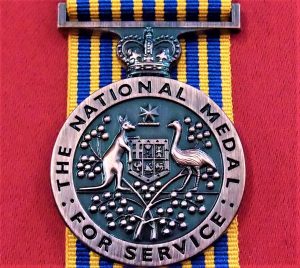 AUSTRALIA ARMY NAVY AIR FORCE EMERGENCY LONG SERVICE NATIONAL MEDAL REPLICA