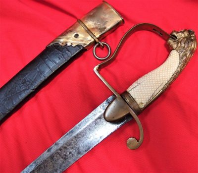 VINTAGE & RARE C. 1800 BRITISH ARMY YEOMANRY CAVALRY OFFICER’S SWORD & SCABBARD
