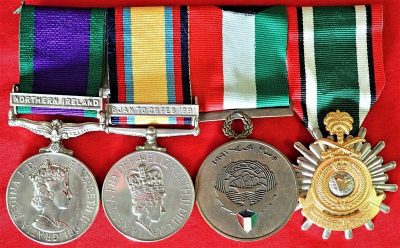 NORTHERN IRELAND & THE GULF WAR GROUP OF 4 MEDALS TO McINNES RLC & RCT