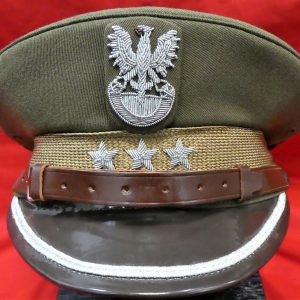 POST WW2 POLAND ARMY OFFICER CAPTAIN UNIFORM PEAKED CAP