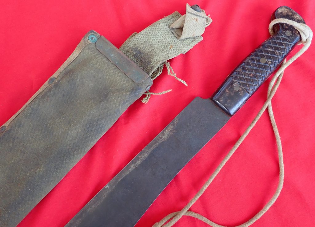 WW2 Australian machete Knife with scabbard dated 1945 JB Military