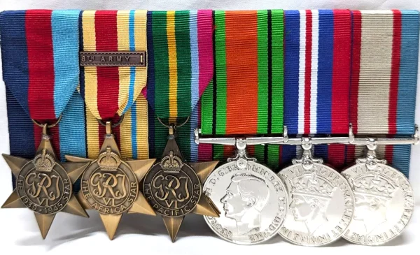 WW2 AUSTRALIAN AFRICA PACIFIC KOKODA MEDAL GROUP REPLICA ANZAC MOUNTED TO WEAR - Image 2