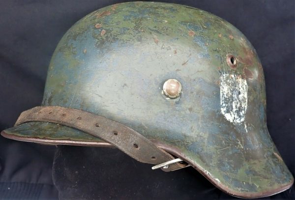 WW2 GERMAN MODEL 1935 DOUBLE DECAL HEER ARMY HELMET ET68 LARGE SIZE CHINSTRAP