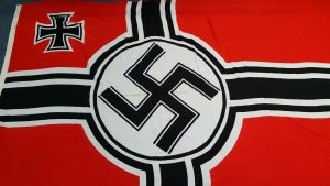 SCARCE LARGE WW2 GERMAN KRIEGSMARINE NAVAL BATTLE FLAG 3 METRES LOH MARKED