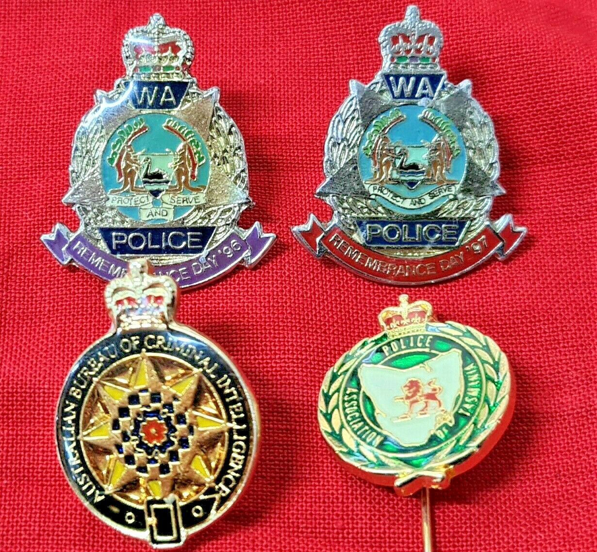 Obsolete Western Australian Tasmania Criminal Investigation Police Badges  1990'S | Jb Military Antiques