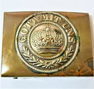VINTAGE WW1 GERMAN ARMY ENLISTED & NCO'S UNIFORM BELT BUCKLE M1895