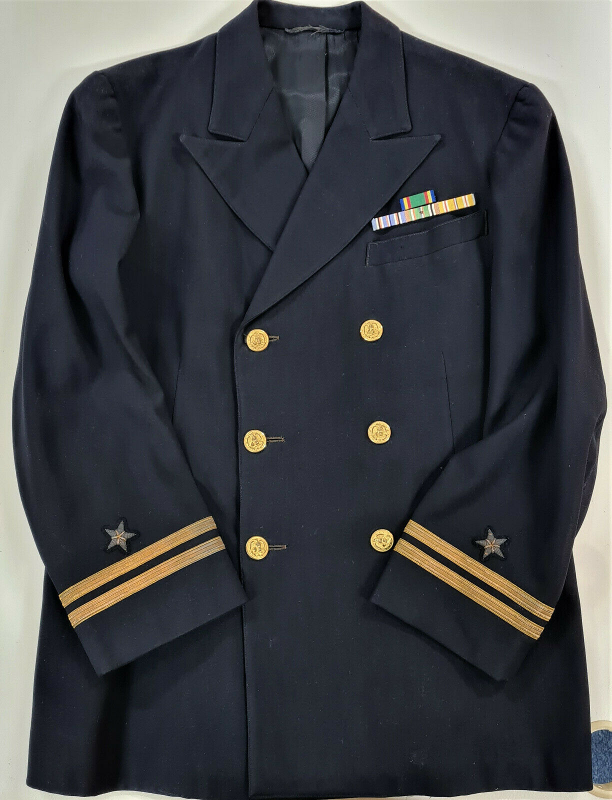 VINTAGE WW2 US NAVY OFFICER’S UNIFORM JACKET WITH PATCHES & BADGES USN ...