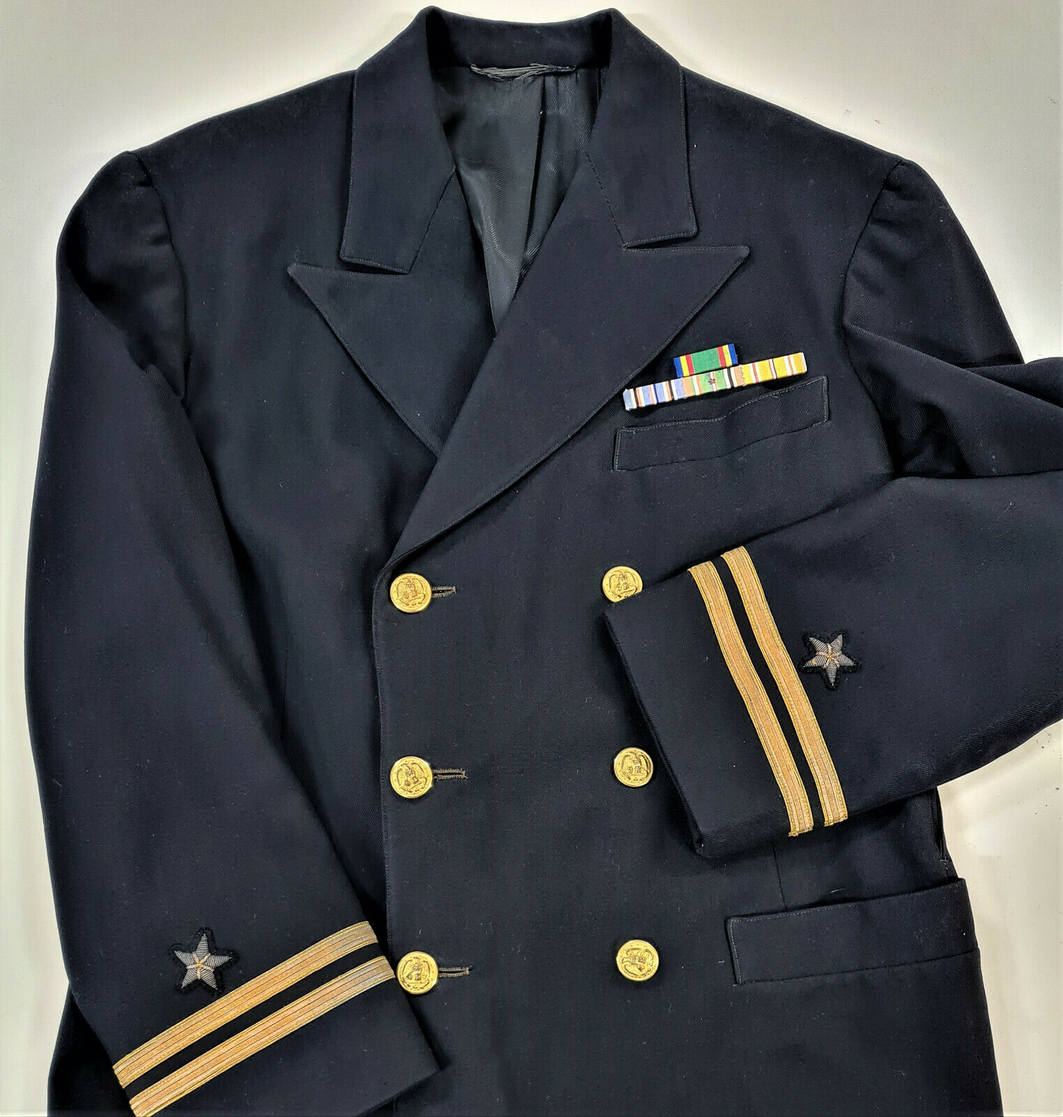tubo Adición nivel VINTAGE WW2 US NAVY OFFICER'S UNIFORM JACKET WITH PATCHES & BADGES USN  LIMACHER | JB Military Antiques