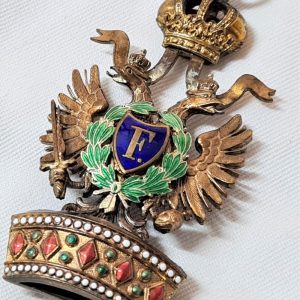 WW1 Austria-Hungary Empire, Order of the Iron Crown, Commander's neck Badge