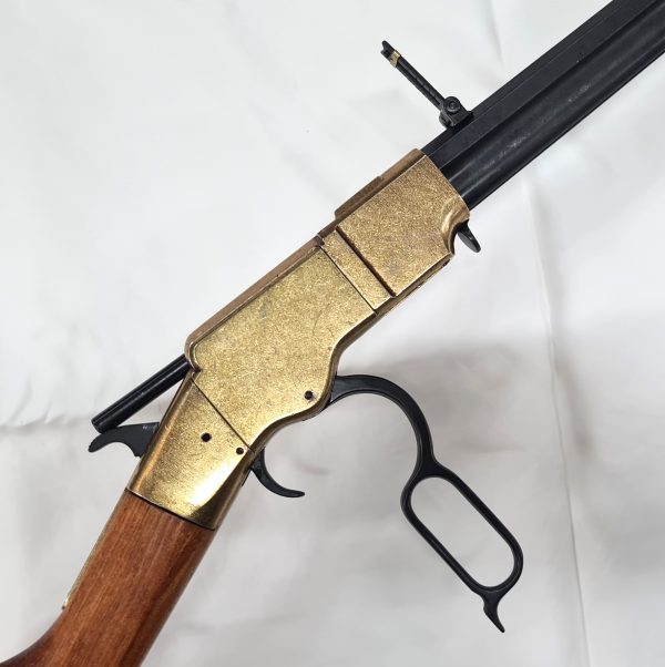 HENRY RIFLE WITH OCTOGONAL BARREL, USA 1860 LEVER ACTION REPLICA RIFLE BY DENIX
