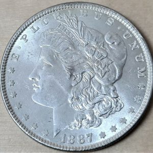 VINTAGE US MORGAN SILVER DOLLAR 1897 COIN
