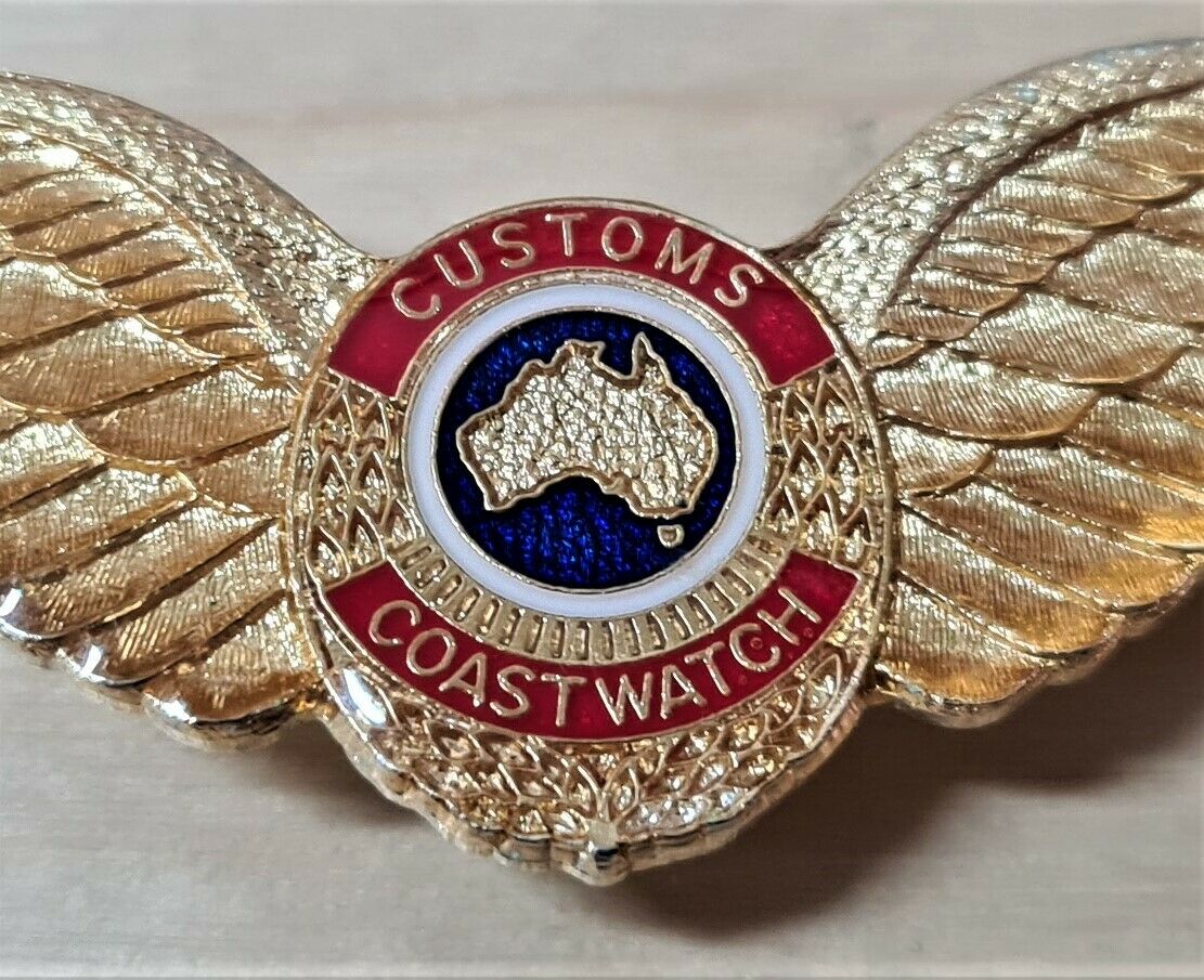 OBSOLETE AUSTRALIAN CUSTOMS & COAST WATCH UNIFORM PILOT FLIGHT WINGS