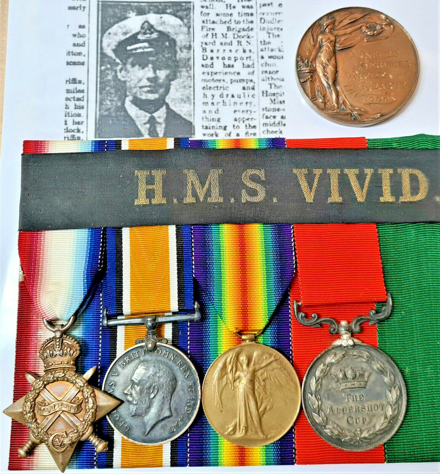 SCARCE WW1 JUTLAND & RUSSIA 191415 MEDAL GROUP LT COMMANDER COSGROVE