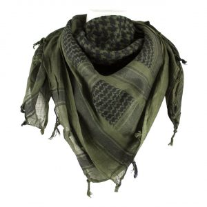 TACTICAL WOVEN SHEMAGH SCARF OLIVE DRAB / BLACK