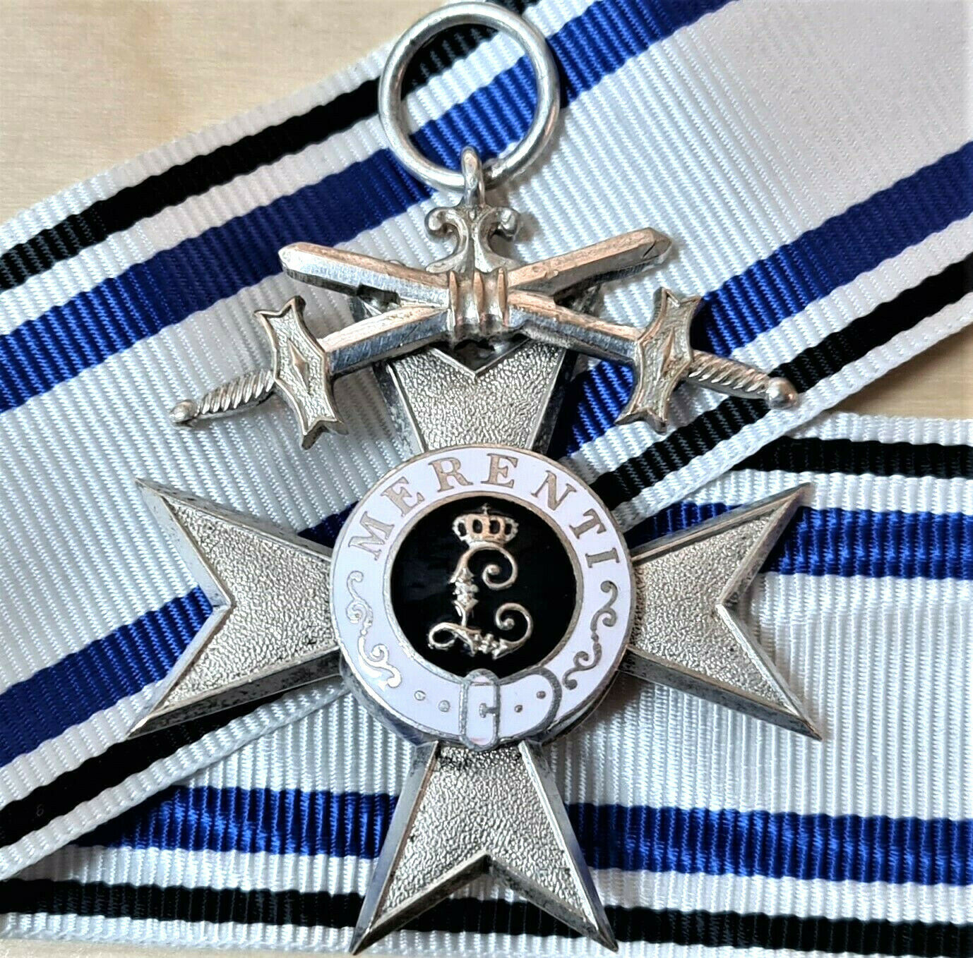 VINTAGE & RARE WW1 GERMANY BAVARIA MILITARY MERIT CROSS 2ND CLASS MEDAL