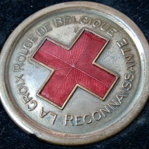 WW1 WW2 ERA BELGIUM RED CROSS SERVICE MEDAL IN CASE ISSUE FONSON