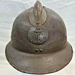 WW2 VINTAGE & RARE FRENCH MARINE INFANTRY WW2 UNIFORM STEEL HELMET M26