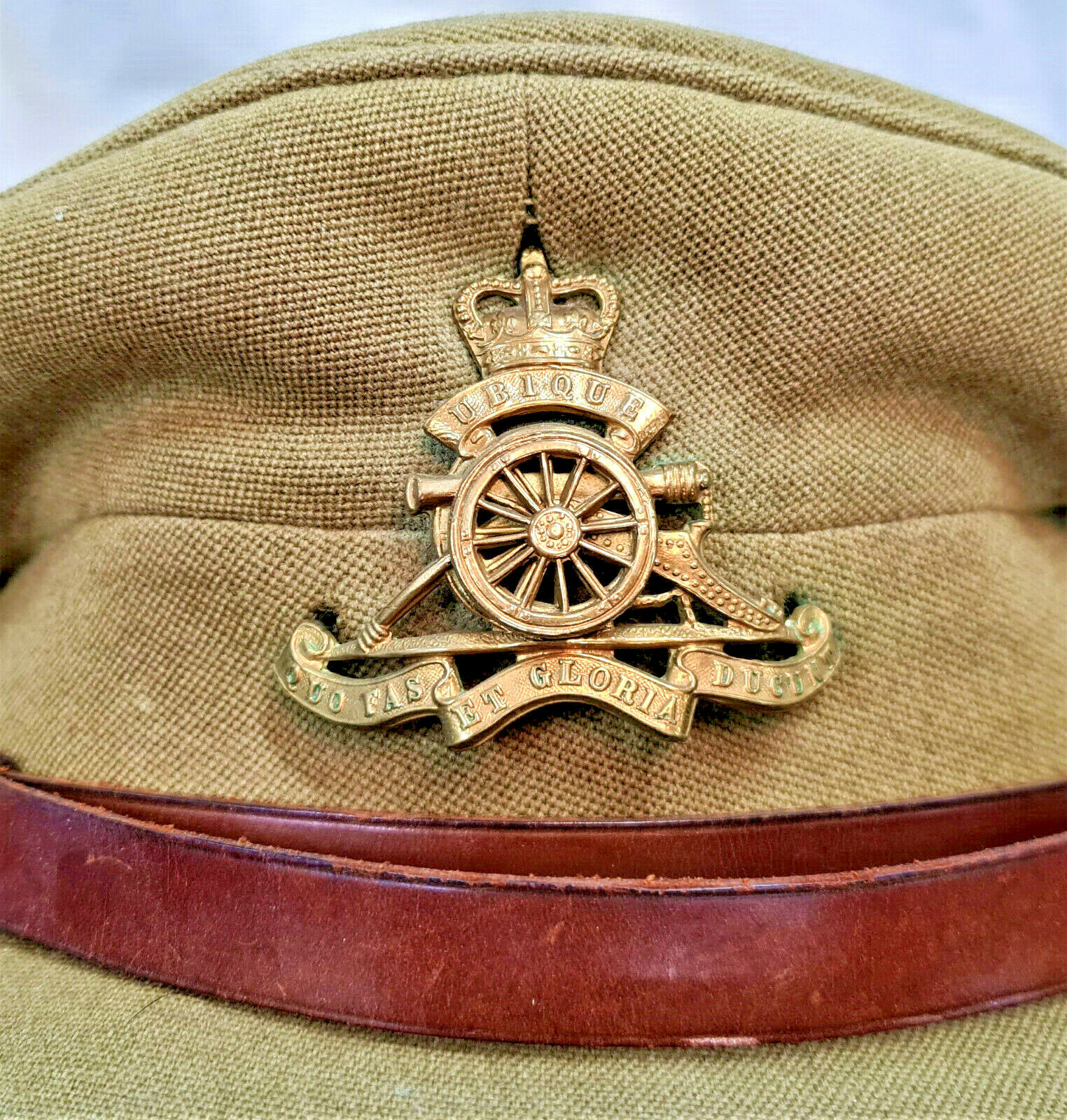 1950'S Era British Army Uniform Peaked Cap Royal Artillery Officer Post Ww2  | Jb Military Antiques