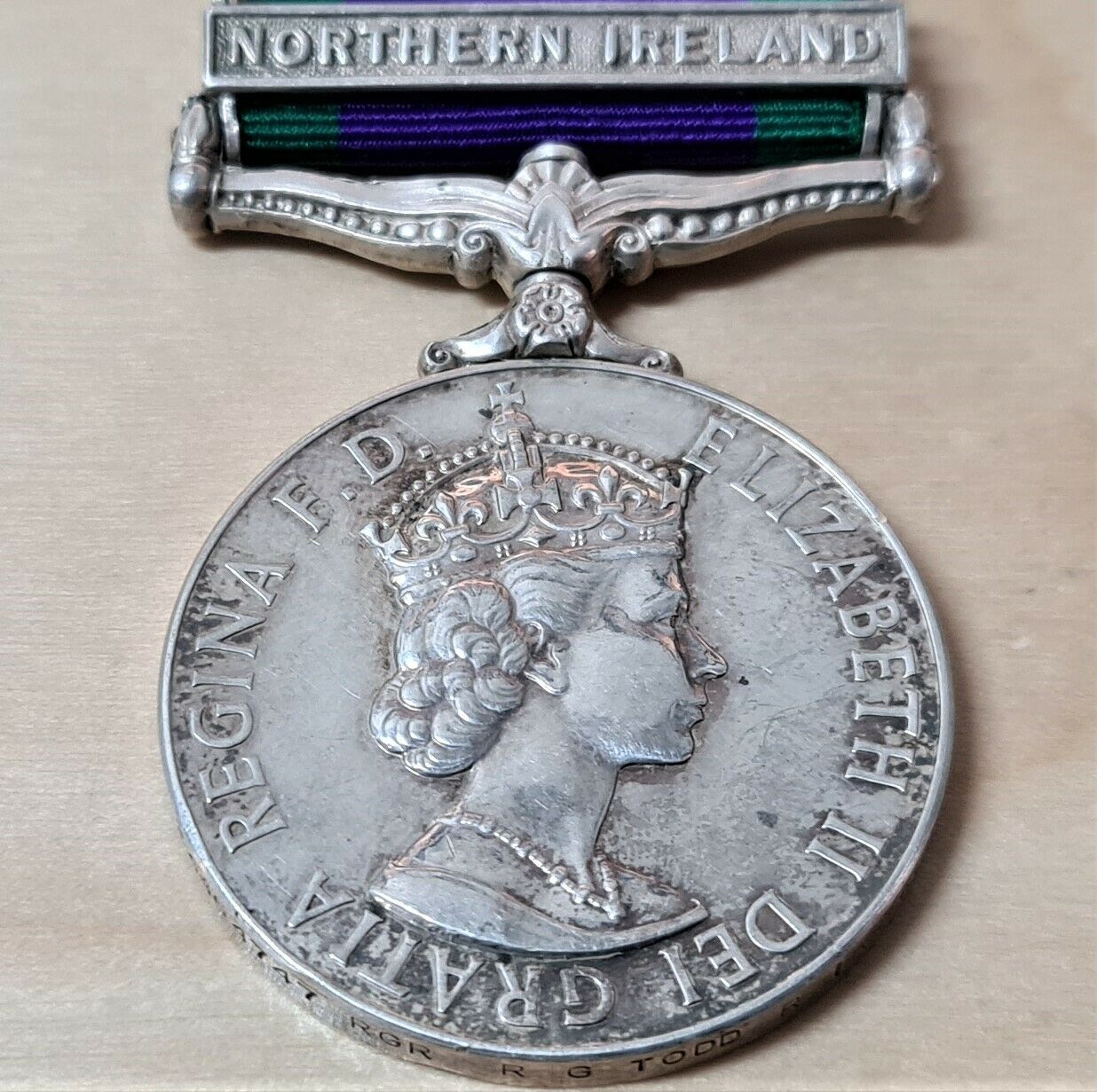 ROYAL IRISH REGT POST WW2 BRITISH GENERAL SERVICE MEDAL NORTHERN