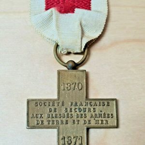 SCARCE PRE WW1 1870-71 FRANCO GERMAN WAR RED CROSS SERVICE MEDAL GENEVA