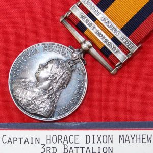 CAPTAIN ROYAL WELSH FUSILIERS PRE WW1 BRITISH ARMY QUEENS SOUTH AFRICA MEDAL QSA