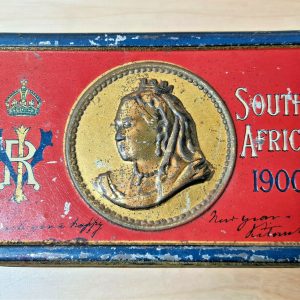 Pre WW1 British Army Boer War era Queen Victoria chocolate tin Australia #1