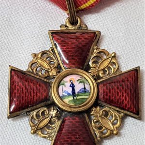 Russia, Imperial, Order of St Anne (Civil Division), 3rd Class, neck badge 8