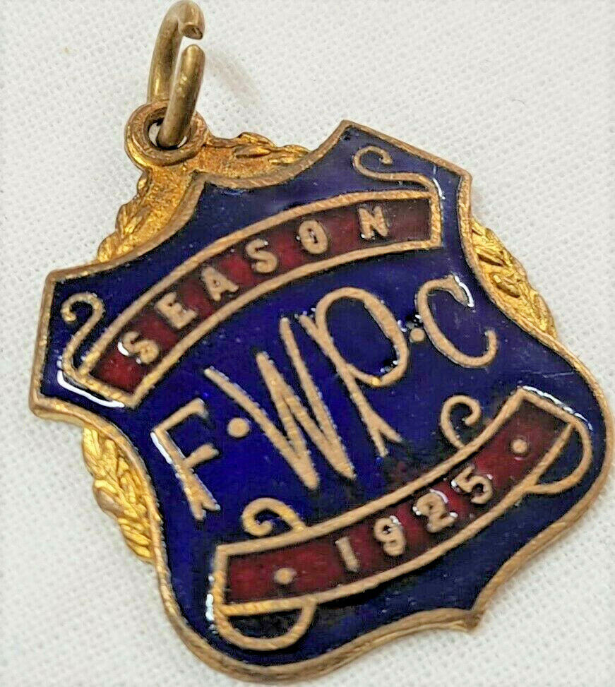 WEST PERTH FOOTBALL CLUB 1925 SEASON POST WW1 ERA WATCH FOB BADGE JB