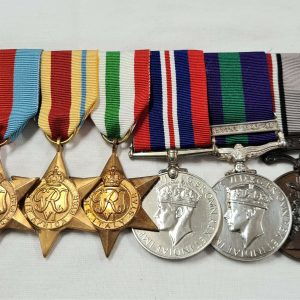 WW2 NORTH AFRICA ITALY PALESTINE MEDALS 1489579 PHELPS ENGINEERS FIRE BRIGADE