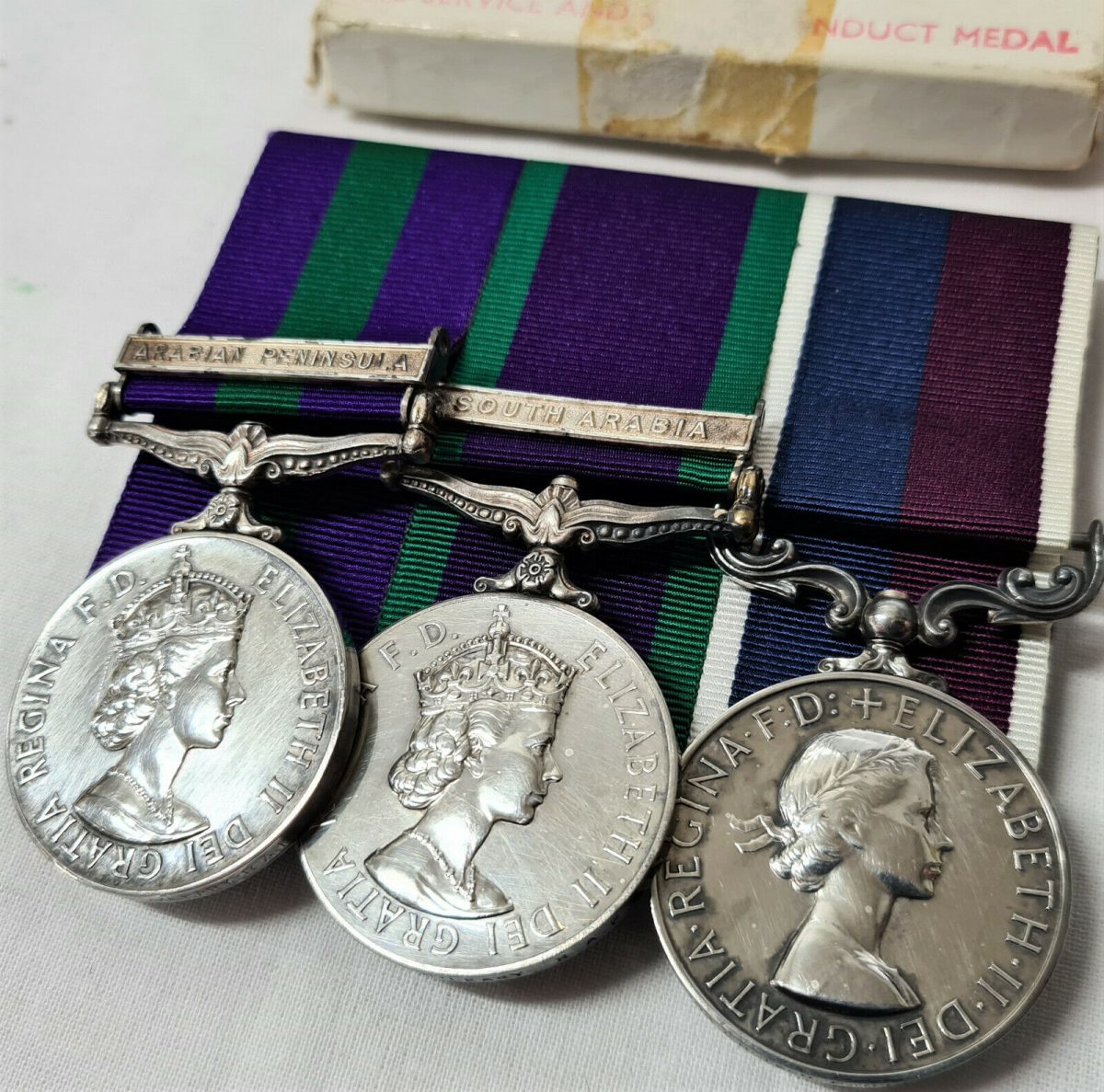 OMAN REBELLION & ADEN EMERGENCY LONG SERVICE MEDAL GROUP TO P. O’LEARY. R.A.F.