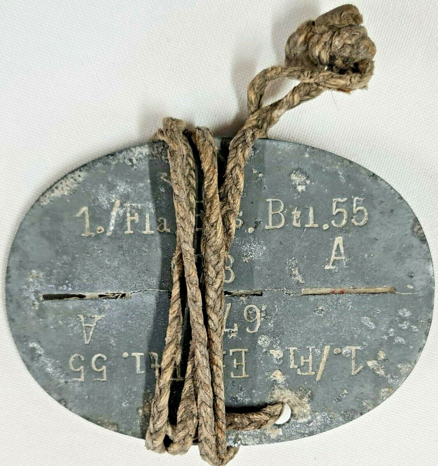 WW1 ERA GERMAN ARMY UNIFORM DOG TAG ON ROPE JB Military Antiques