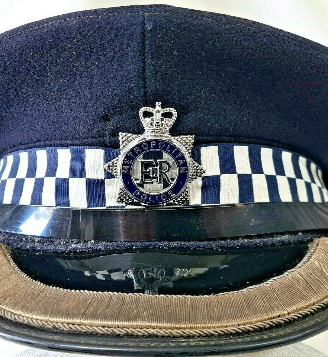 POST WW2 ERA LONDON METROPOLITAN POLICE UNIFORM INSPECTOR S PEAKED CAP