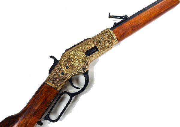 WINCHESTER M1873 OCTAGONAL BARREL LEVER ACTION REPLICA RIFLE BY DENIX 1253/L ENGRAVED
