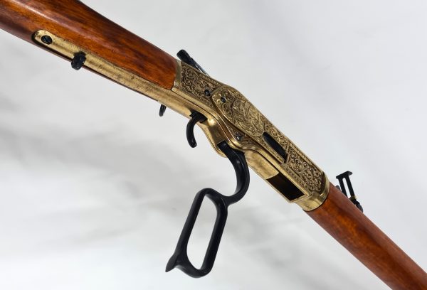 WINCHESTER M1873 OCTAGONAL BARREL LEVER ACTION REPLICA RIFLE BY DENIX 1253/L ENGRAVED