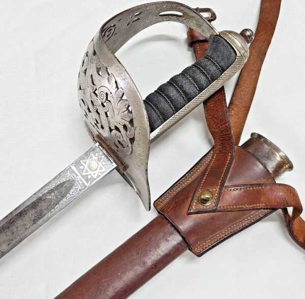 RARE AUSTRALIAN WW1 1897 PATTERN INFANTRY OFFICER SWORD SCABBARD SYDNEY BOER WAR JB Military