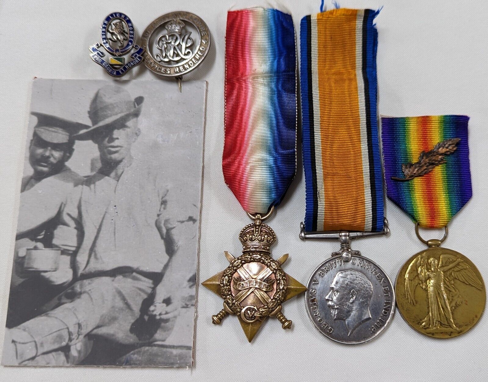 RARE MENTION DISPATCHES 9TH LIGHT HORSE WW1 AUSTRALIAN MEDALS 480