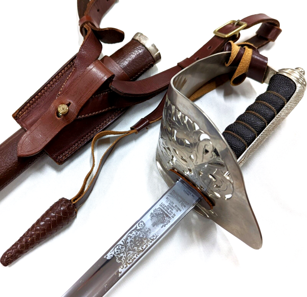 RARE AUSTRALIAN EIIR WILKINSON 1897 PATTERN INFANTRY OFFICER SWORD SCABBARD FROG JB Military