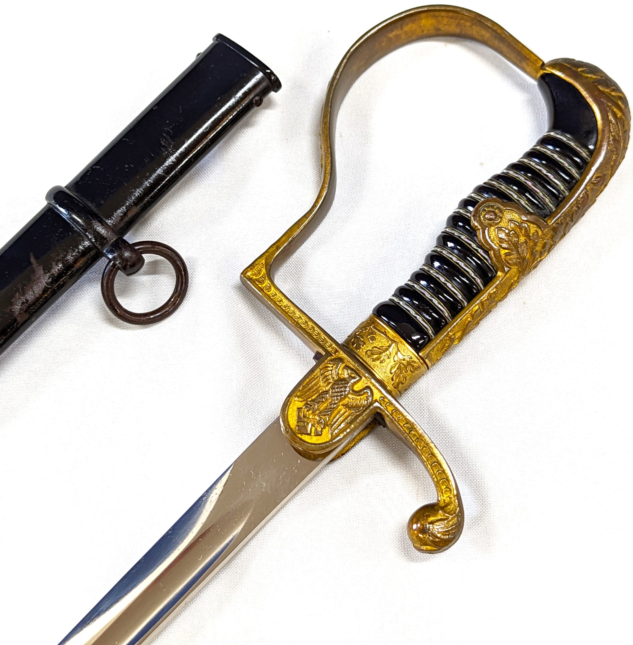 WW2 ERA GERMAN ARMY OFFICER’S SWORD & SCABBARD BY F. W. HÖLLER OF SOLINGEN JB Military Antiques
