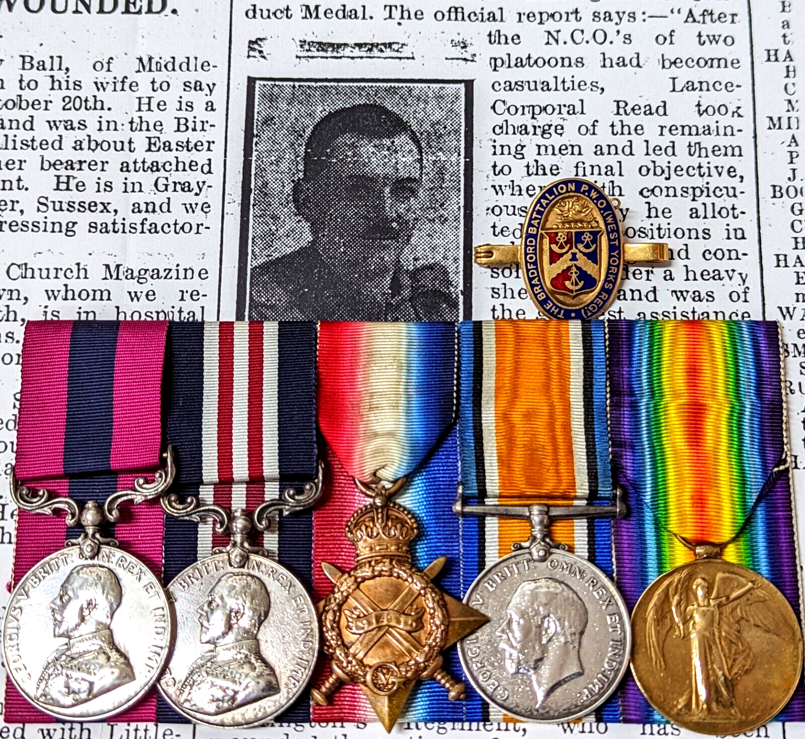 WW1 FRANCE & ITALY DCM & MM MEDALS 16-348 WILFRED READ WEST