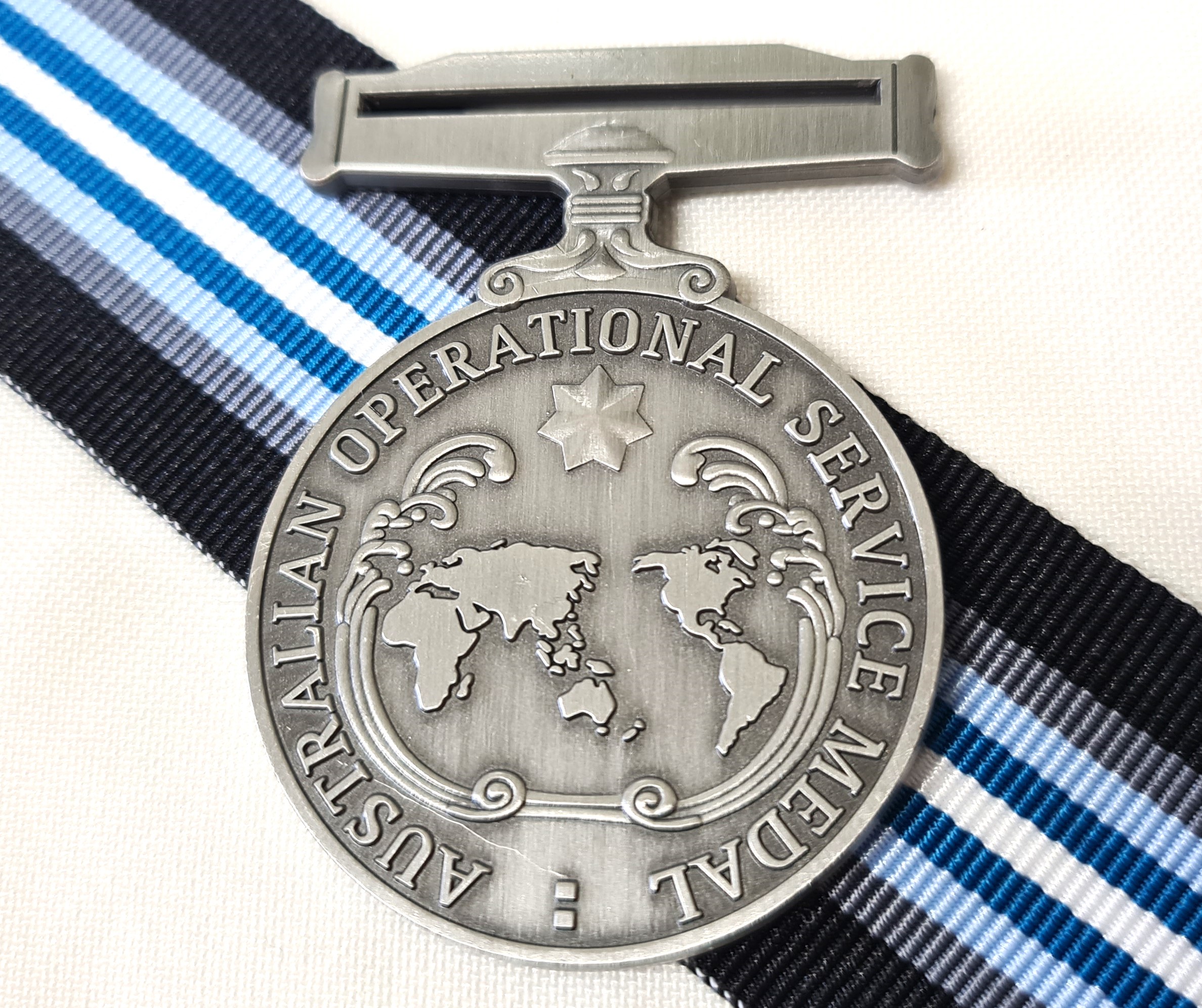 OPERATIONAL SERVICE MEDAL CT/SR AUSTRALIAN ARMY NAVY AIR FORCE REPLICA