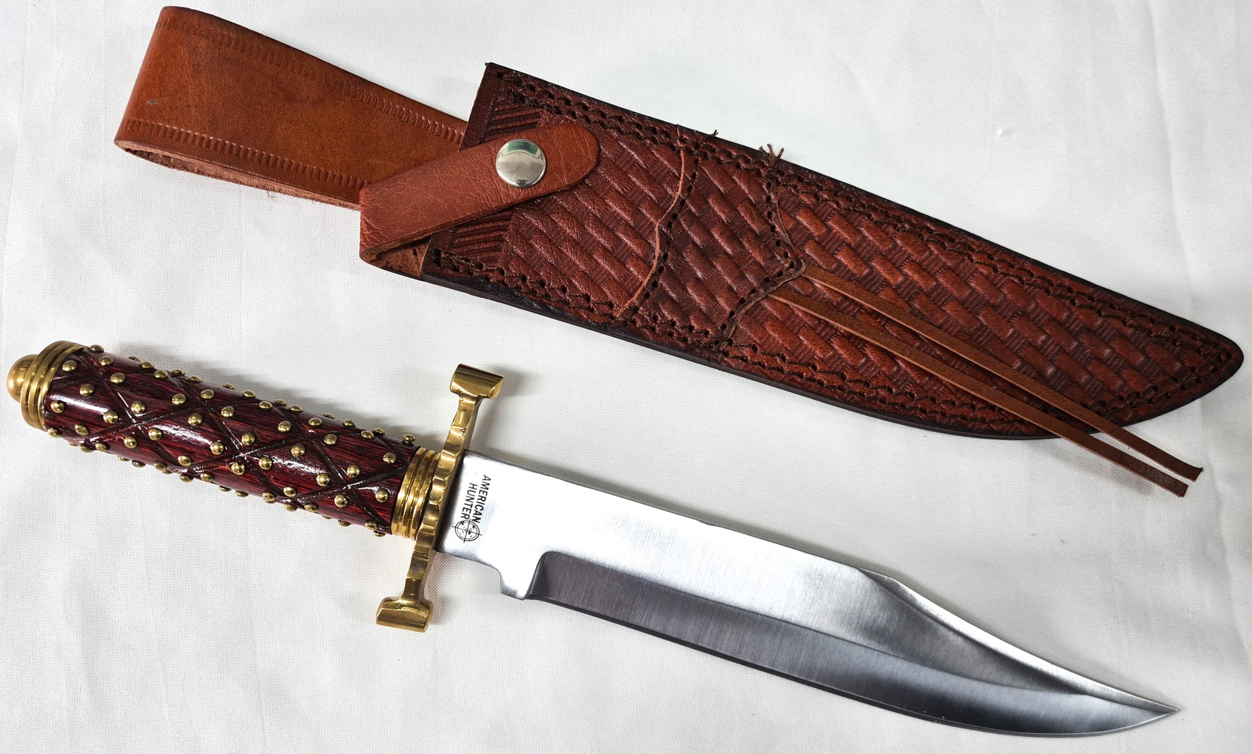 American Hunter Studded Bowie Knife JB Military Antiques