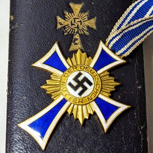 WW2 NAZI GERMANY MOTHERS CROSS IN GOLD BY C. F. ZIMMERMANN OF PFORZHEIM