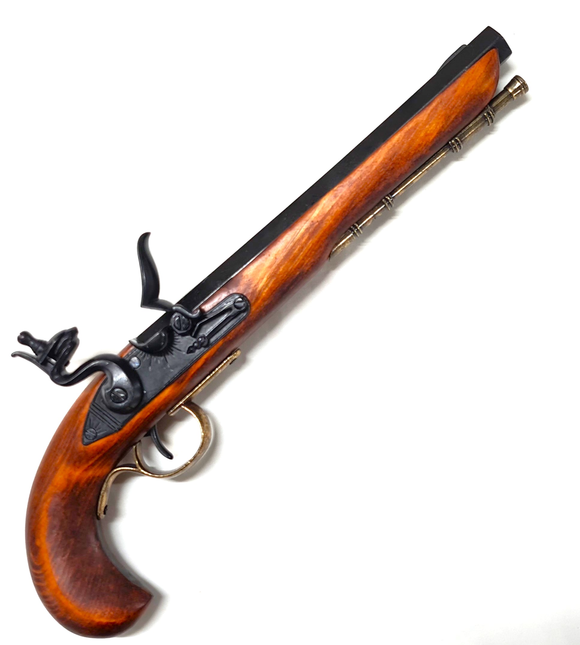 DENIX KENTUCKY BLACKPOWDER FLINTLOCK PISTOL, 1750s REPLICA WAR OF