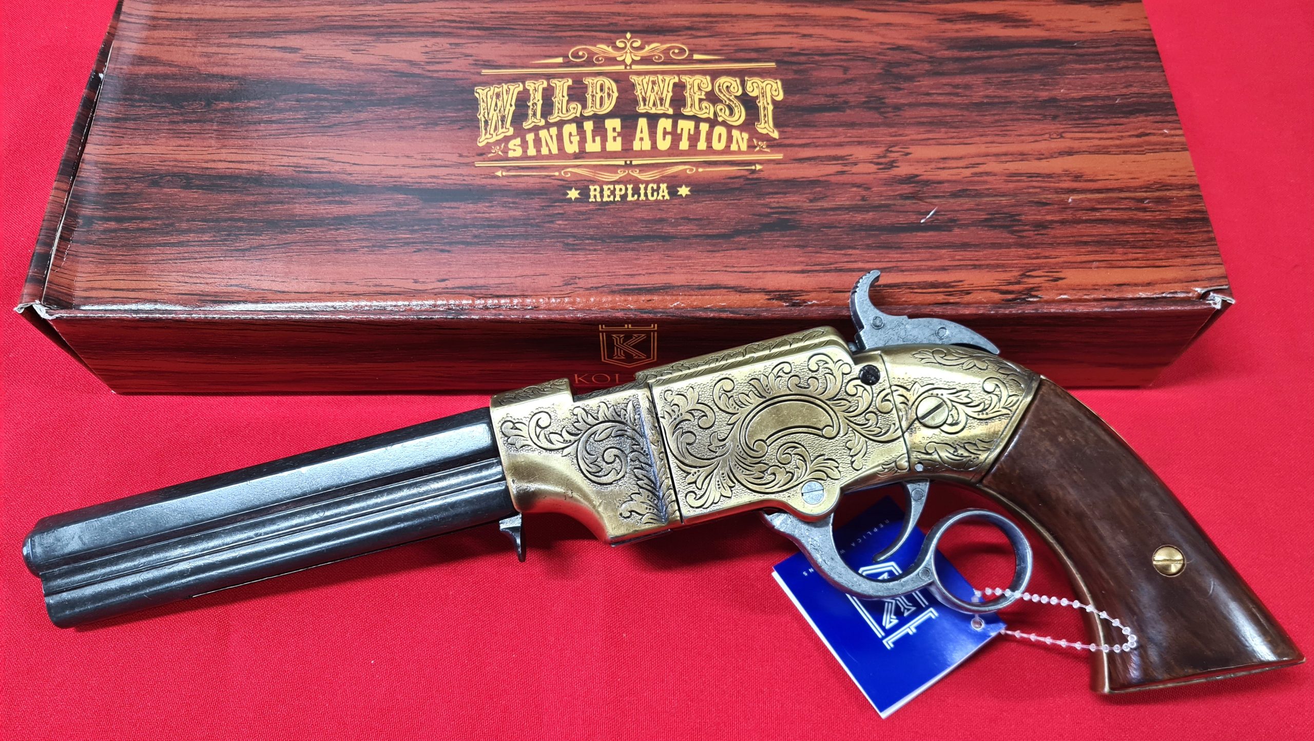 1854 WESTERN LEVER ACTION REPEATER VOLCANIC PISTOL IN ANTIQUE BRONZE